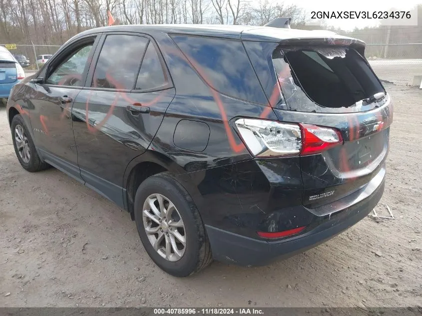 2020 Chevrolet Equinox Awd Ls VIN: 2GNAXSEV3L6234376 Lot: 40785996