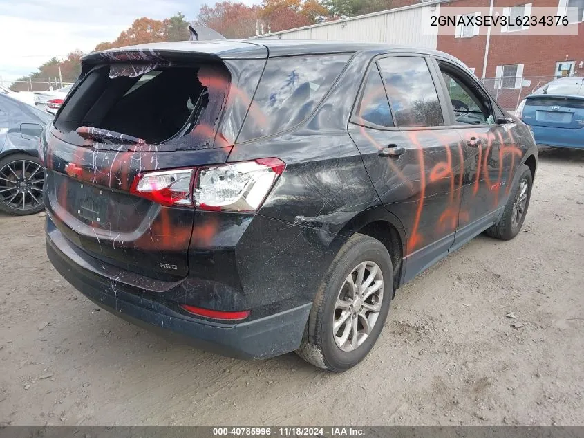 2020 Chevrolet Equinox Awd Ls VIN: 2GNAXSEV3L6234376 Lot: 40785996