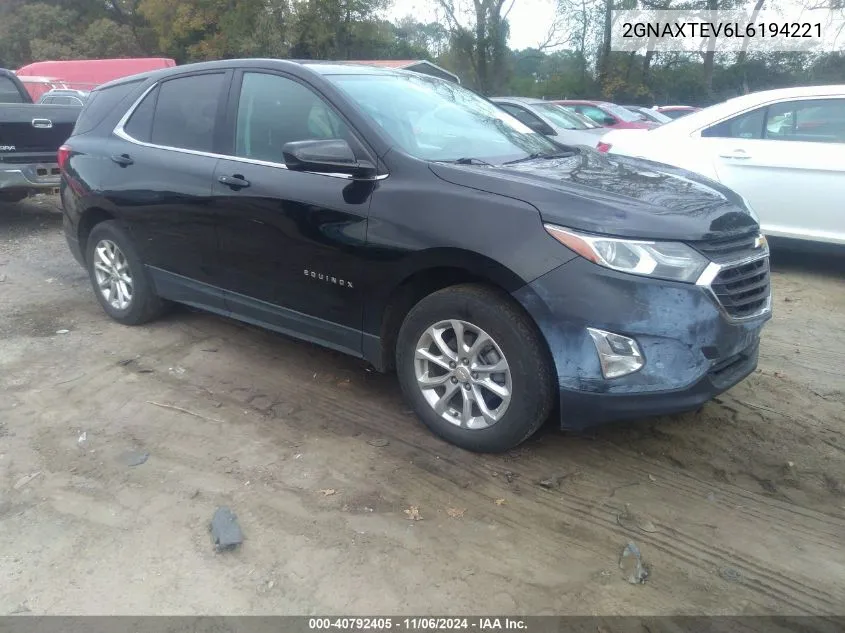 2020 Chevrolet Equinox Awd 2Fl VIN: 2GNAXTEV6L6194221 Lot: 40792405