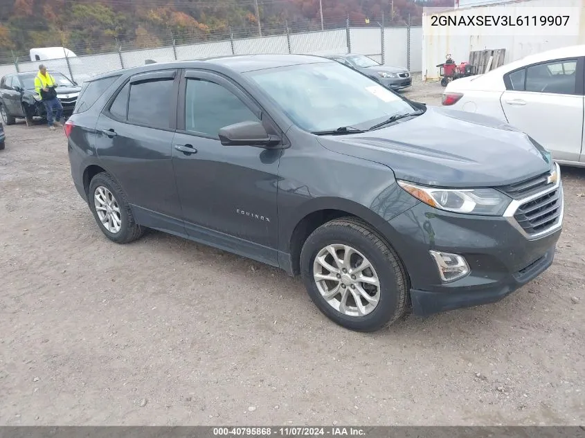 2020 Chevrolet Equinox Awd Ls VIN: 2GNAXSEV3L6119907 Lot: 40795868