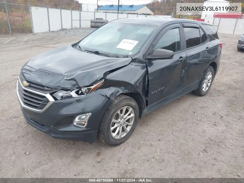 2020 Chevrolet Equinox Awd Ls VIN: 2GNAXSEV3L6119907 Lot: 40795868