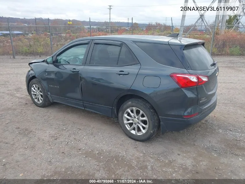 2020 Chevrolet Equinox Awd Ls VIN: 2GNAXSEV3L6119907 Lot: 40795868