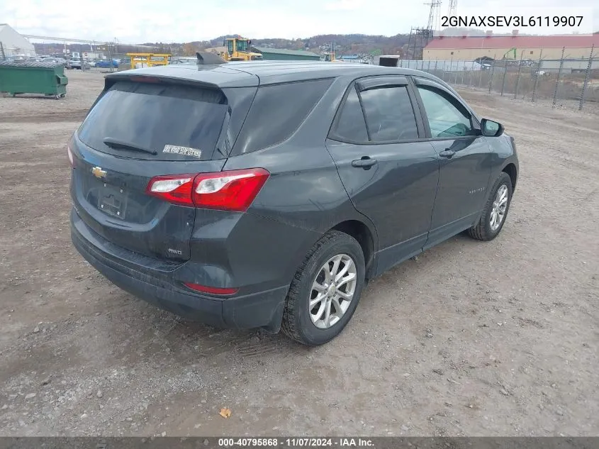 2020 Chevrolet Equinox Awd Ls VIN: 2GNAXSEV3L6119907 Lot: 40795868