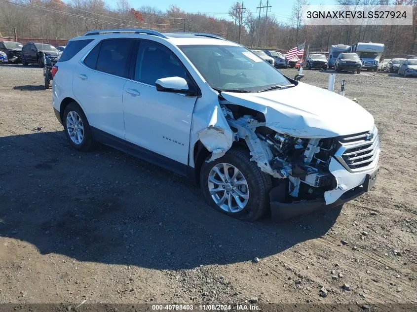 2020 Chevrolet Equinox Fwd Lt 1.5L Turbo VIN: 3GNAXKEV3LS527924 Lot: 40798403