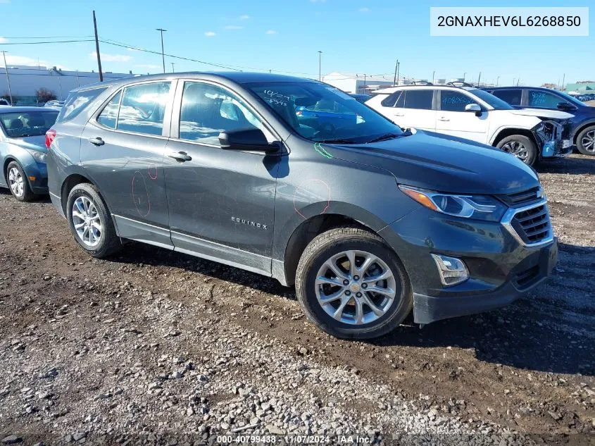 2020 Chevrolet Equinox Fwd Ls VIN: 2GNAXHEV6L6268850 Lot: 40799438