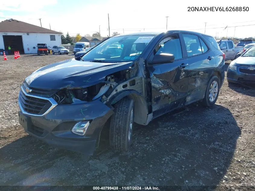 2020 Chevrolet Equinox Fwd Ls VIN: 2GNAXHEV6L6268850 Lot: 40799438