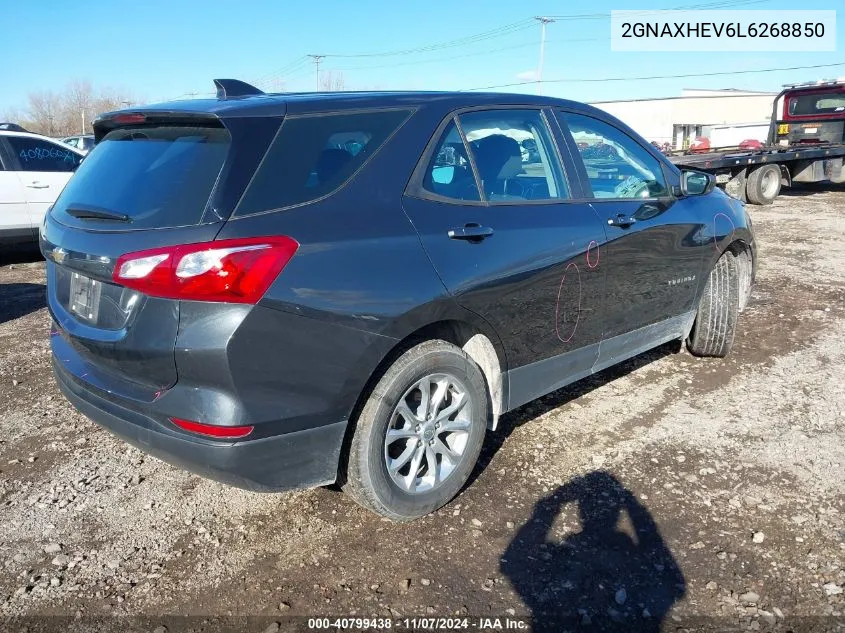 2020 Chevrolet Equinox Fwd Ls VIN: 2GNAXHEV6L6268850 Lot: 40799438