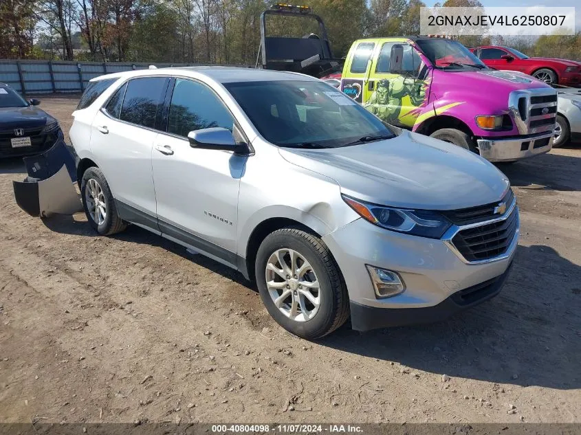 2020 Chevrolet Equinox Fwd 2Fl VIN: 2GNAXJEV4L6250807 Lot: 40804098