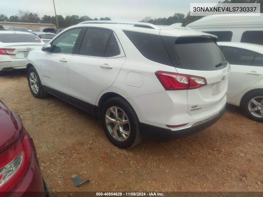 2020 Chevrolet Equinox Fwd Premier 1.5L Turbo VIN: 3GNAXNEV4LS730337 Lot: 40804629