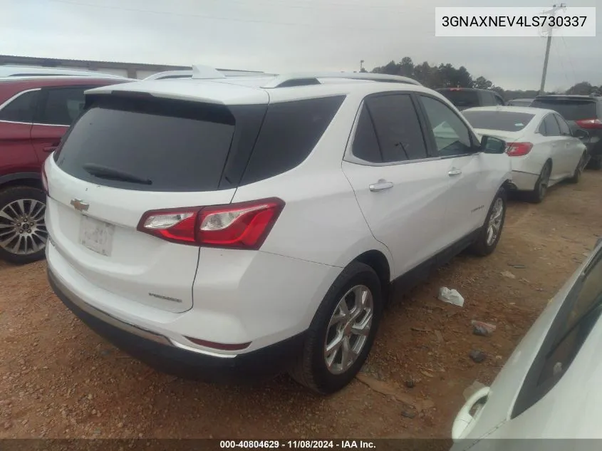 2020 Chevrolet Equinox Fwd Premier 1.5L Turbo VIN: 3GNAXNEV4LS730337 Lot: 40804629