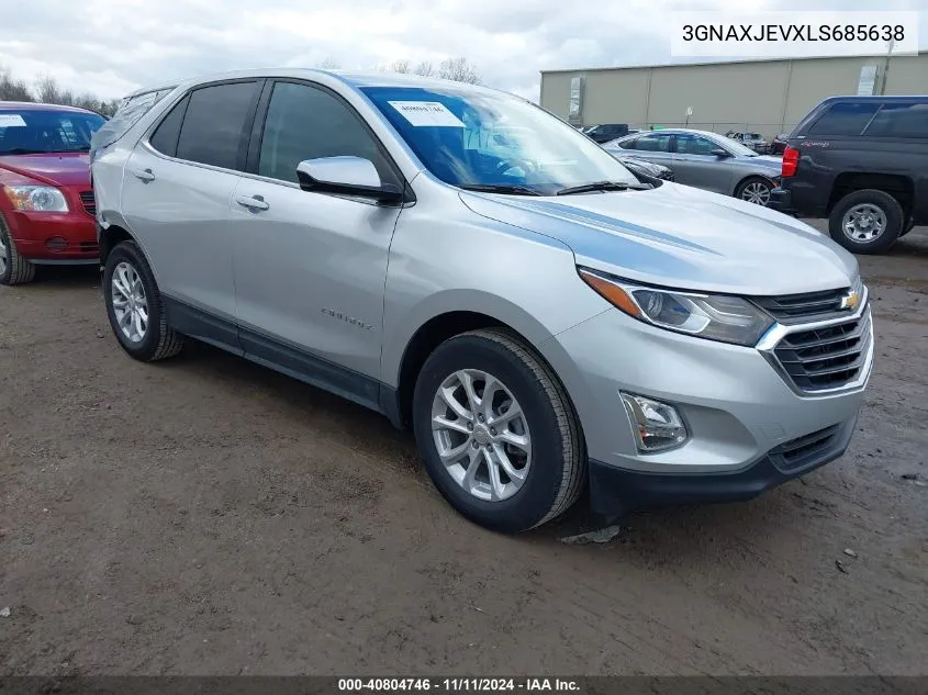 2020 Chevrolet Equinox Fwd 2Fl VIN: 3GNAXJEVXLS685638 Lot: 40804746