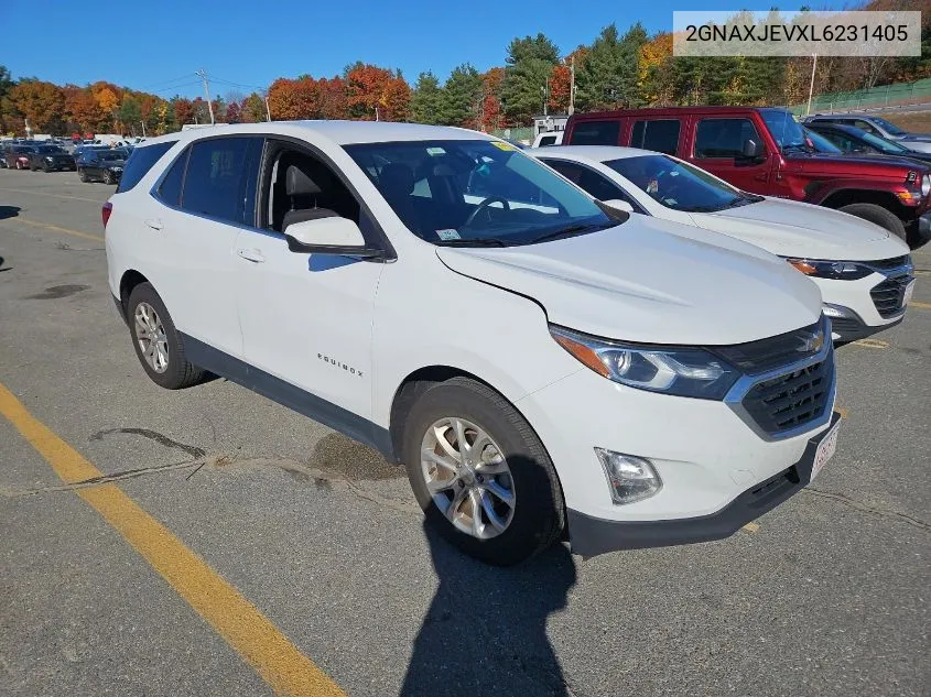 2020 Chevrolet Equinox Lt VIN: 2GNAXJEVXL6231405 Lot: 40809028