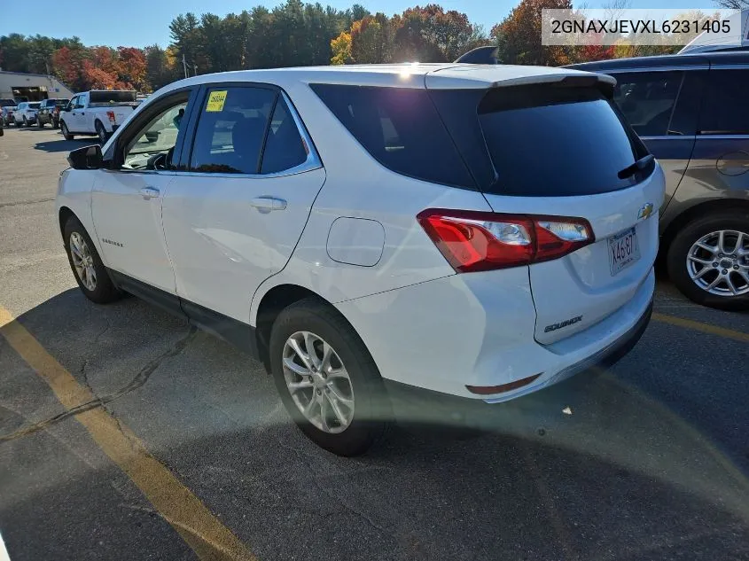 2020 Chevrolet Equinox Lt VIN: 2GNAXJEVXL6231405 Lot: 40809028