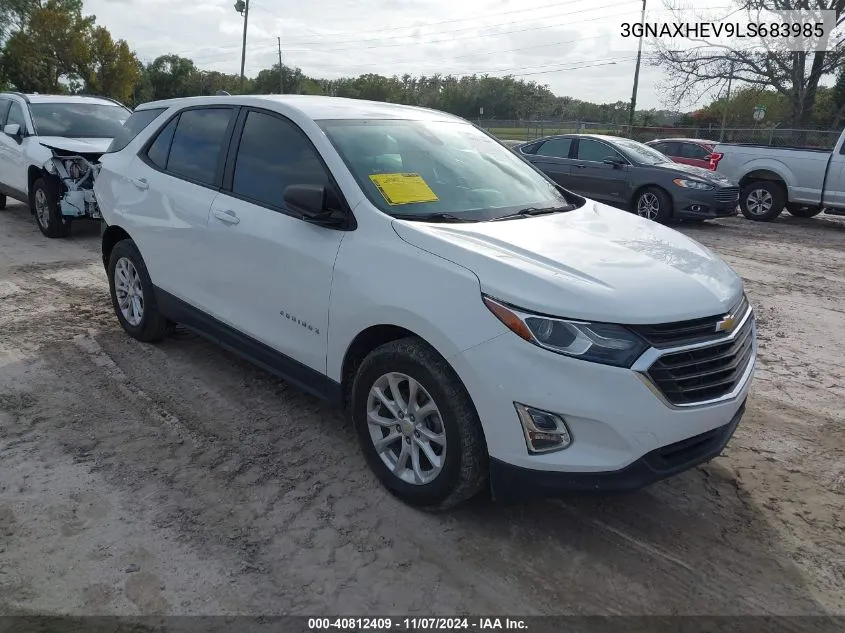 2020 Chevrolet Equinox Fwd Ls VIN: 3GNAXHEV9LS683985 Lot: 40812409