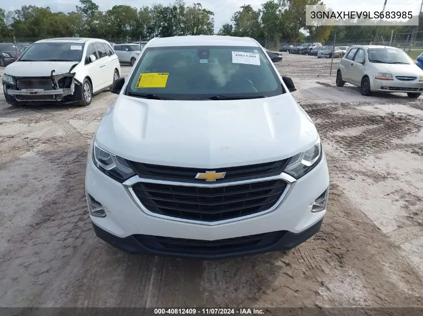 2020 Chevrolet Equinox Fwd Ls VIN: 3GNAXHEV9LS683985 Lot: 40812409