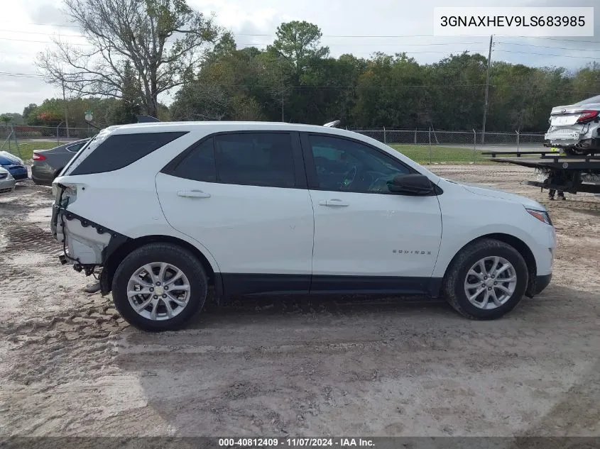 2020 Chevrolet Equinox Fwd Ls VIN: 3GNAXHEV9LS683985 Lot: 40812409