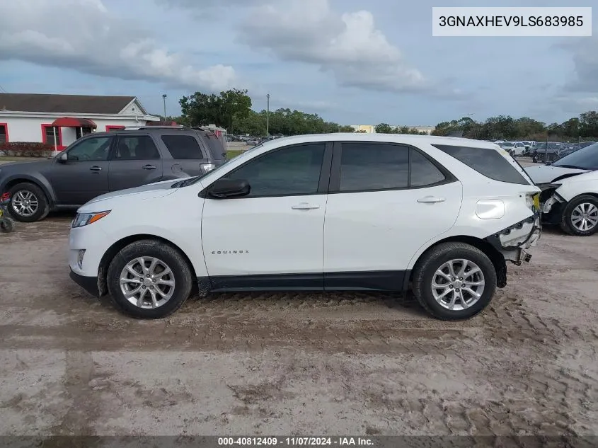 2020 Chevrolet Equinox Fwd Ls VIN: 3GNAXHEV9LS683985 Lot: 40812409