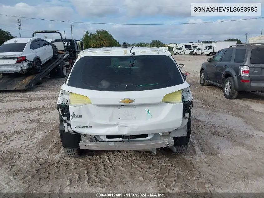 2020 Chevrolet Equinox Fwd Ls VIN: 3GNAXHEV9LS683985 Lot: 40812409