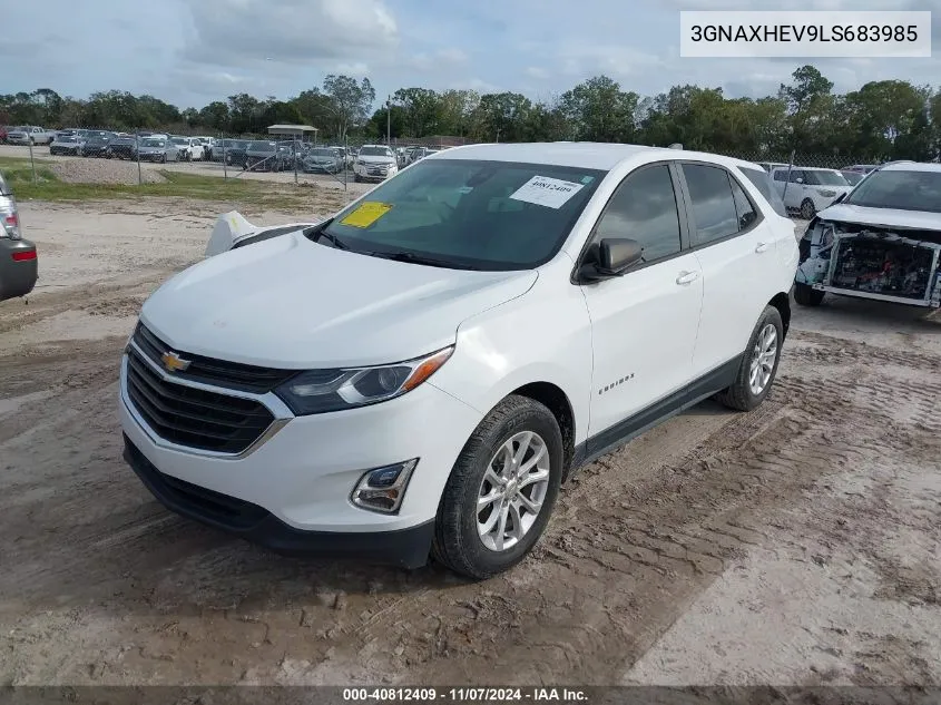 2020 Chevrolet Equinox Fwd Ls VIN: 3GNAXHEV9LS683985 Lot: 40812409