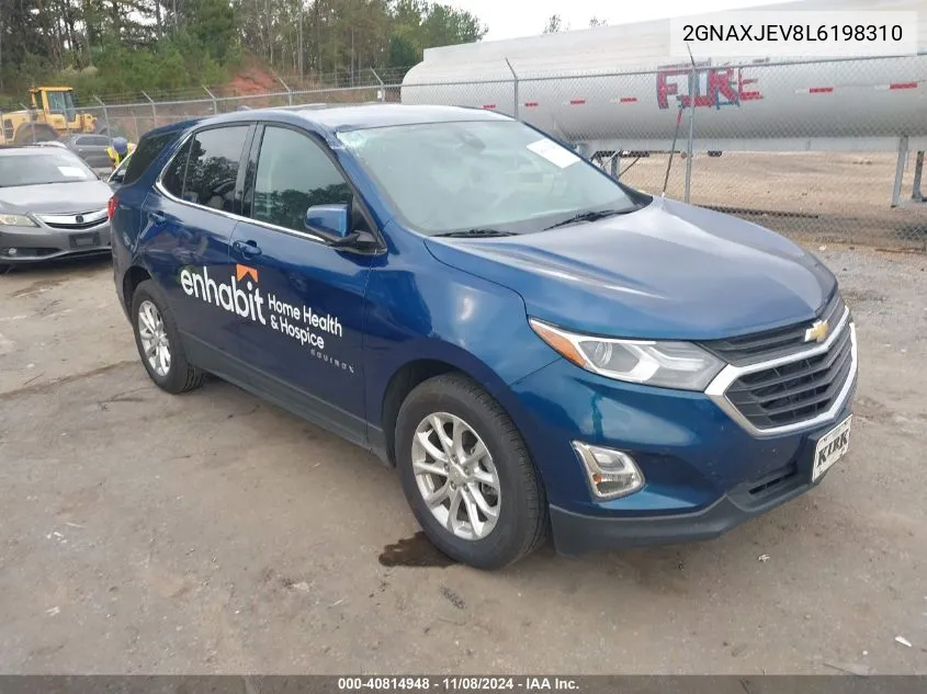 2020 Chevrolet Equinox Fwd 2Fl VIN: 2GNAXJEV8L6198310 Lot: 40814948