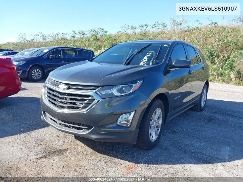 2020 Chevrolet Equinox Fwd Lt 1.5L Turbo VIN: 3GNAXKEV6LS510907 Lot: 40824624