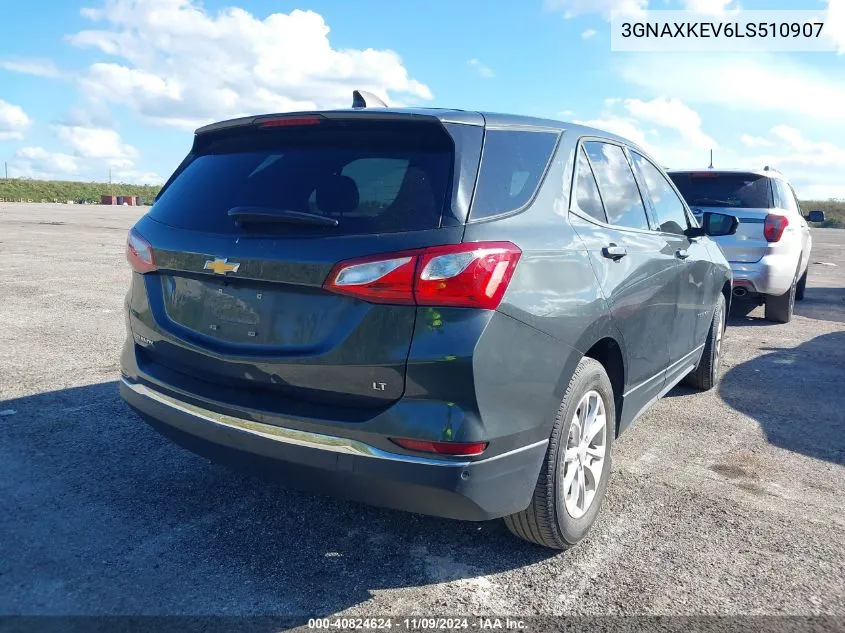 2020 Chevrolet Equinox Fwd Lt 1.5L Turbo VIN: 3GNAXKEV6LS510907 Lot: 40824624