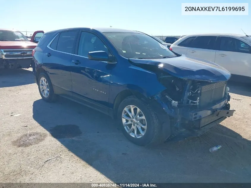 2020 Chevrolet Equinox Fwd Lt 1.5L Turbo VIN: 2GNAXKEV7L6199695 Lot: 40835748