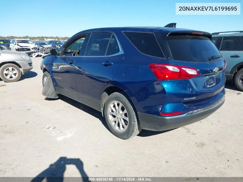 2020 Chevrolet Equinox Fwd Lt 1.5L Turbo VIN: 2GNAXKEV7L6199695 Lot: 40835748