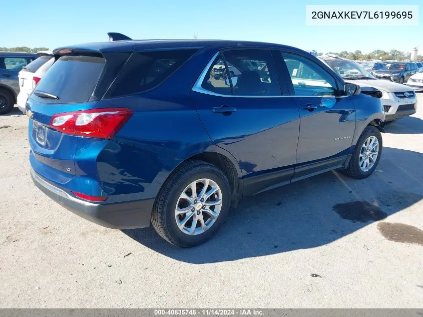 2020 Chevrolet Equinox Fwd Lt 1.5L Turbo VIN: 2GNAXKEV7L6199695 Lot: 40835748