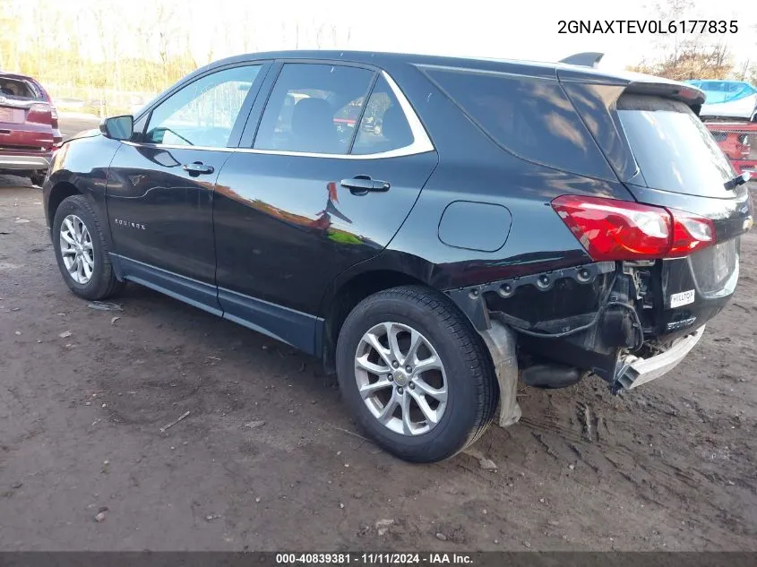 2020 Chevrolet Equinox Awd 2Fl VIN: 2GNAXTEV0L6177835 Lot: 40839381