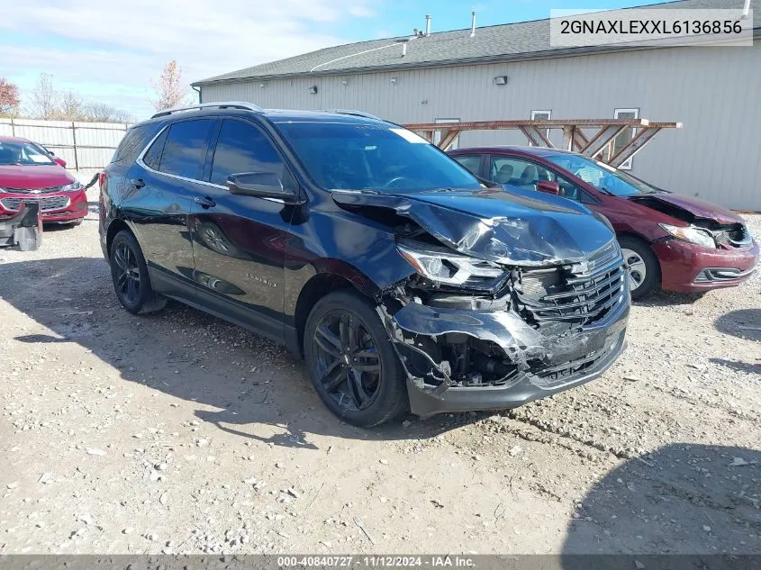 2020 Chevrolet Equinox Fwd Lt 2.0L Turbo VIN: 2GNAXLEXXL6136856 Lot: 40840727