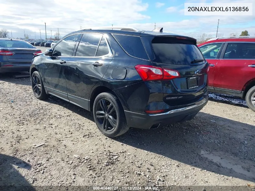 2020 Chevrolet Equinox Fwd Lt 2.0L Turbo VIN: 2GNAXLEXXL6136856 Lot: 40840727