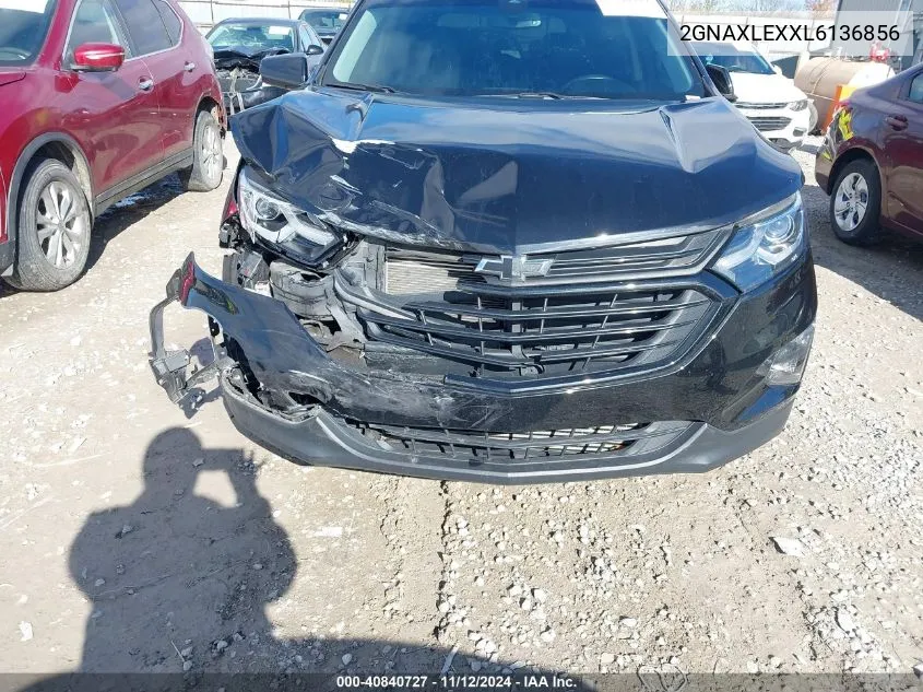 2020 Chevrolet Equinox Fwd Lt 2.0L Turbo VIN: 2GNAXLEXXL6136856 Lot: 40840727