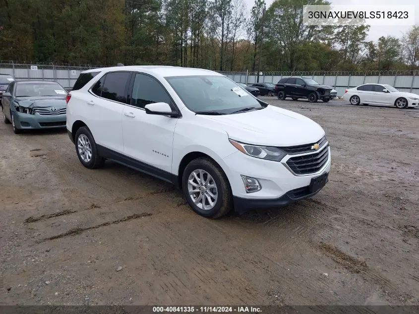 2020 Chevrolet Equinox Awd Lt 1.5L Turbo VIN: 3GNAXUEV8LS518423 Lot: 40841335