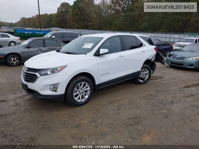 2020 Chevrolet Equinox Awd Lt 1.5L Turbo VIN: 3GNAXUEV8LS518423 Lot: 40841335