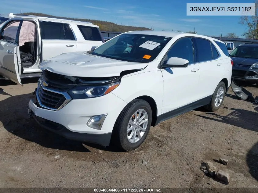 2020 Chevrolet Equinox Fwd 2Fl VIN: 3GNAXJEV7LS521182 Lot: 40844466