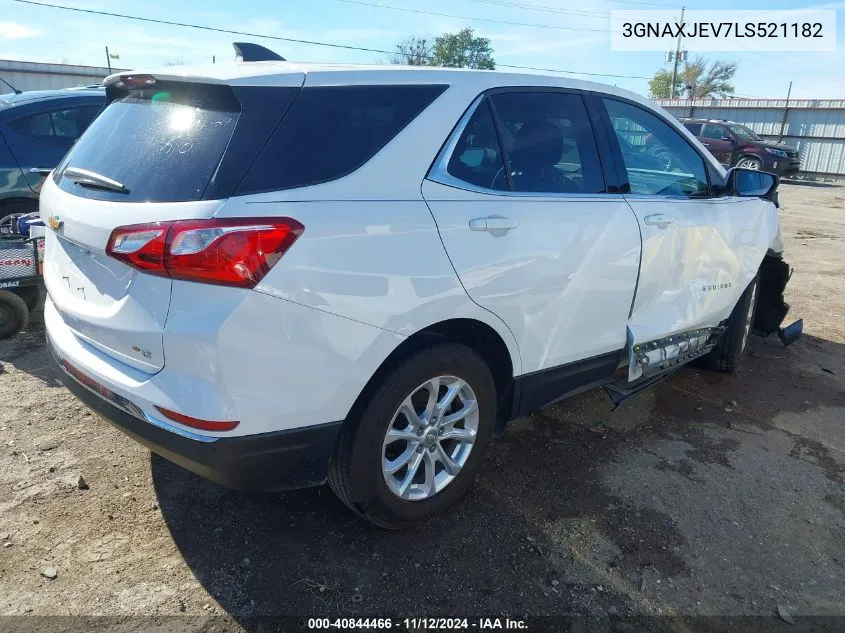 2020 Chevrolet Equinox Fwd 2Fl VIN: 3GNAXJEV7LS521182 Lot: 40844466