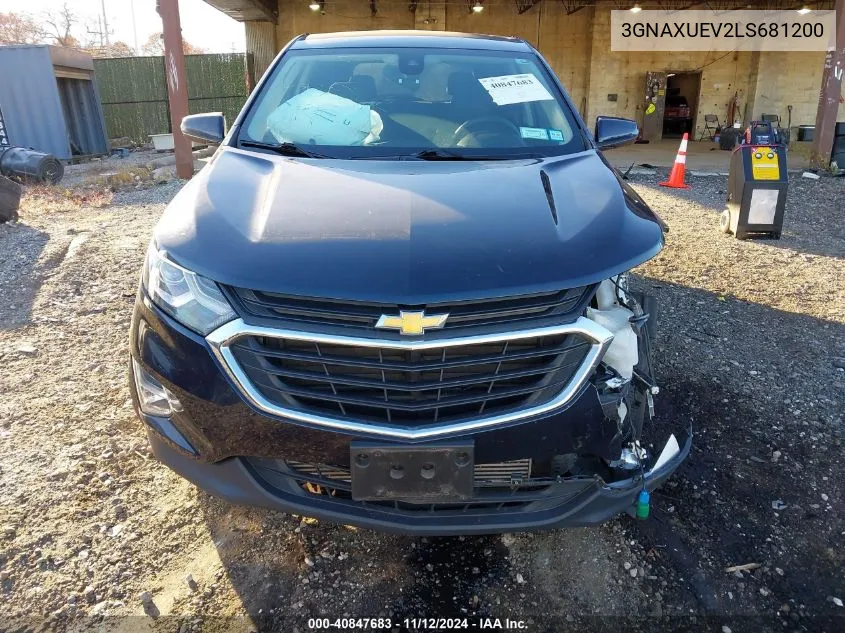 2020 Chevrolet Equinox Awd Lt 1.5L Turbo VIN: 3GNAXUEV2LS681200 Lot: 40847683