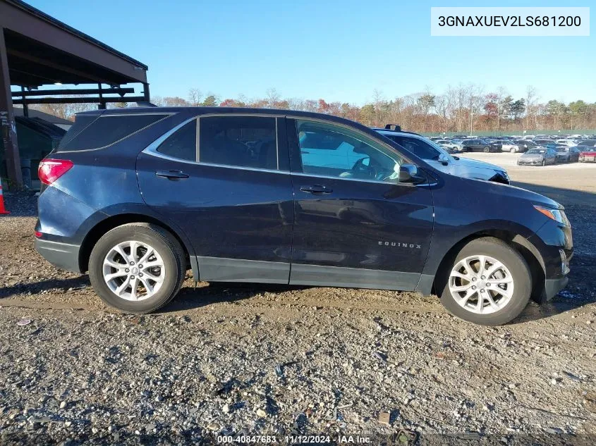 2020 Chevrolet Equinox Awd Lt 1.5L Turbo VIN: 3GNAXUEV2LS681200 Lot: 40847683