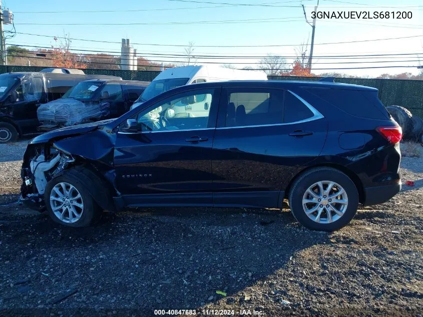 2020 Chevrolet Equinox Awd Lt 1.5L Turbo VIN: 3GNAXUEV2LS681200 Lot: 40847683