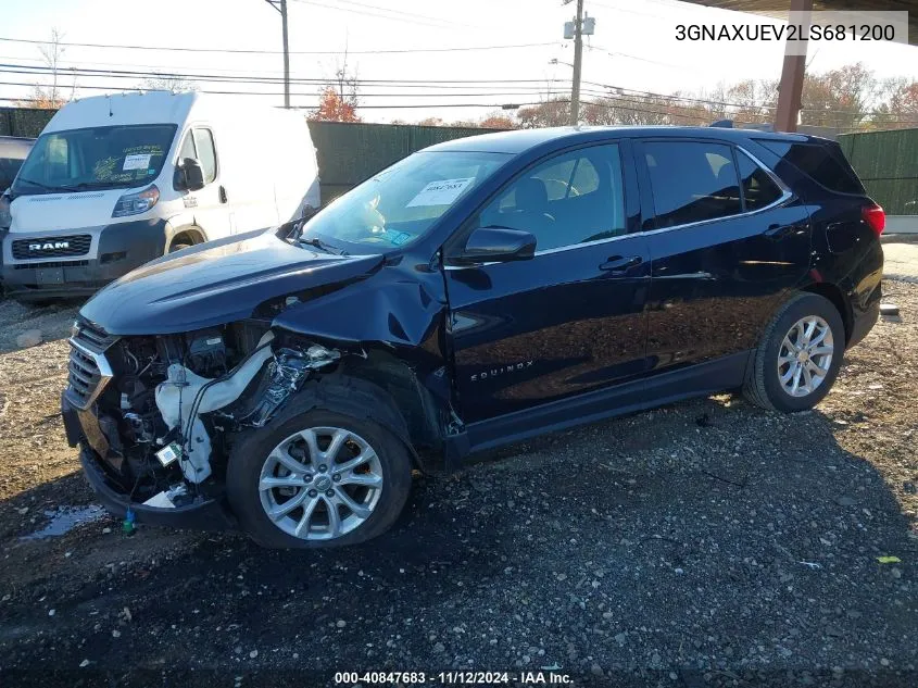 2020 Chevrolet Equinox Awd Lt 1.5L Turbo VIN: 3GNAXUEV2LS681200 Lot: 40847683