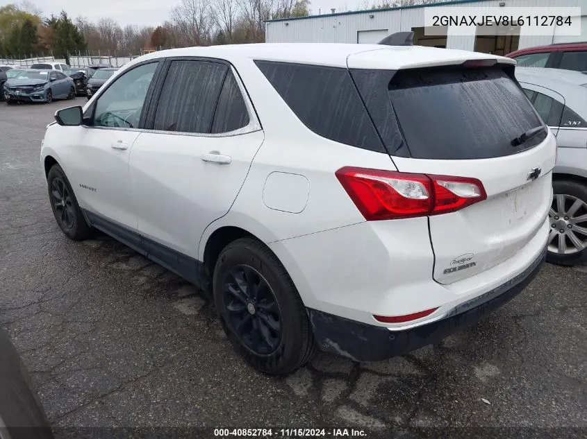 2020 Chevrolet Equinox Lt VIN: 2GNAXJEV8L6112784 Lot: 40852784