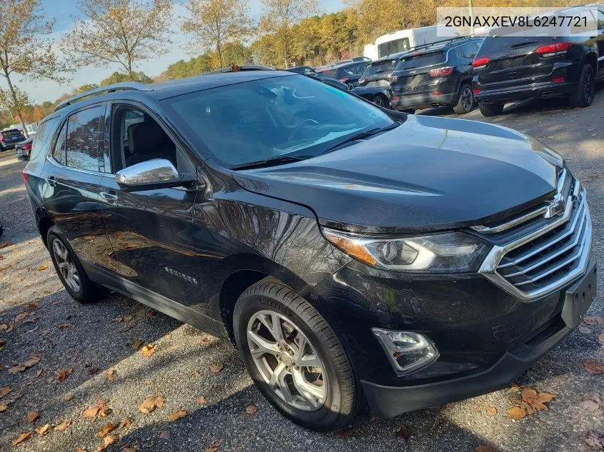 2020 Chevrolet Equinox Premier VIN: 2GNAXXEV8L6247721 Lot: 40859044