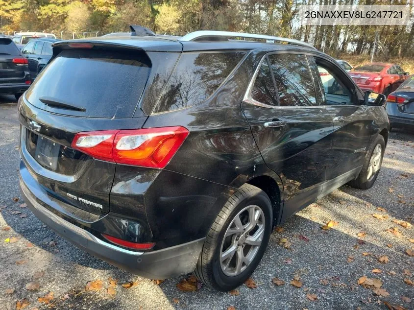 2020 Chevrolet Equinox Premier VIN: 2GNAXXEV8L6247721 Lot: 40859044