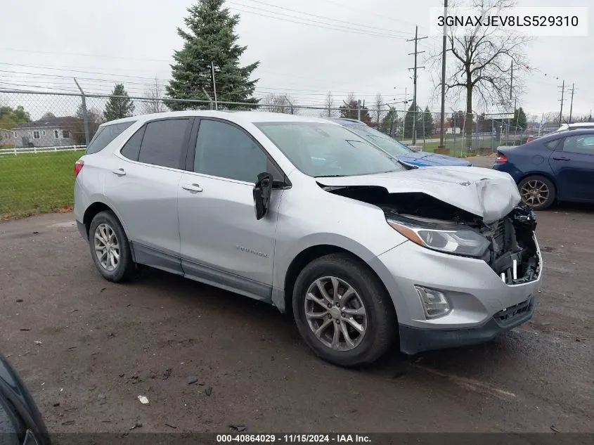 2020 Chevrolet Equinox Fwd 2Fl VIN: 3GNAXJEV8LS529310 Lot: 40864029