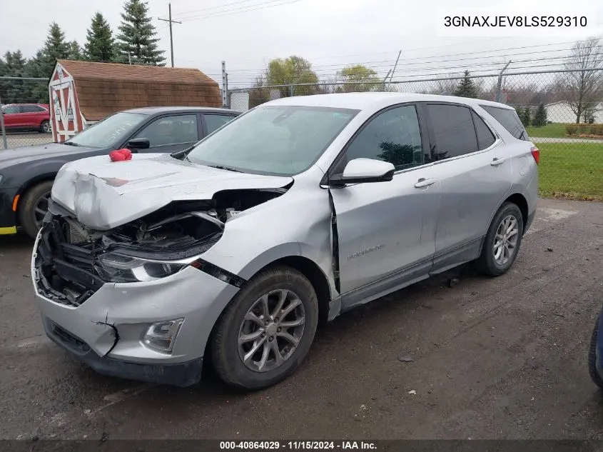 2020 Chevrolet Equinox Fwd 2Fl VIN: 3GNAXJEV8LS529310 Lot: 40864029