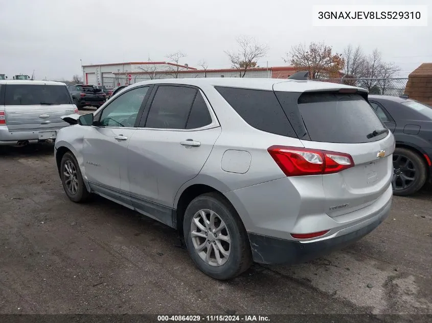 2020 Chevrolet Equinox Fwd 2Fl VIN: 3GNAXJEV8LS529310 Lot: 40864029