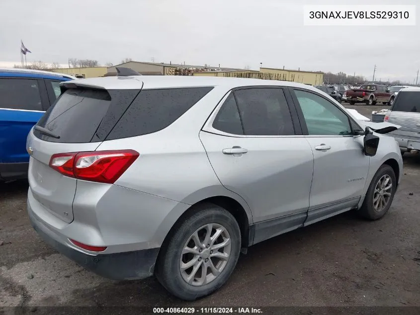 2020 Chevrolet Equinox Fwd 2Fl VIN: 3GNAXJEV8LS529310 Lot: 40864029