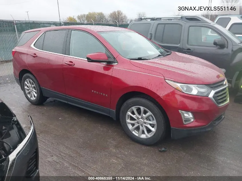 2020 Chevrolet Equinox Fwd 2Fl VIN: 3GNAXJEVXLS551146 Lot: 40865355