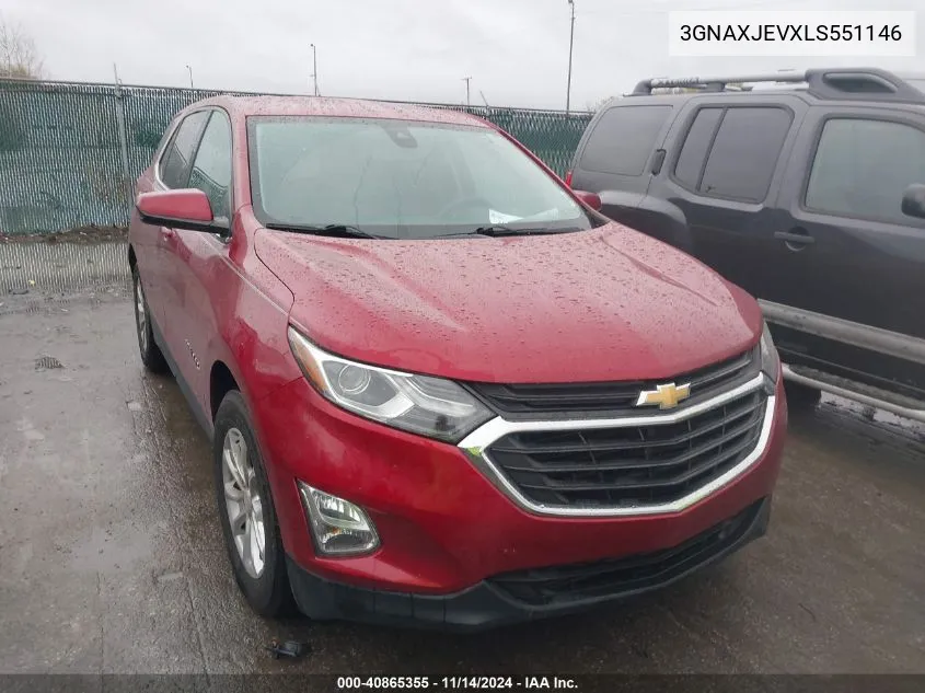 2020 Chevrolet Equinox Fwd 2Fl VIN: 3GNAXJEVXLS551146 Lot: 40865355